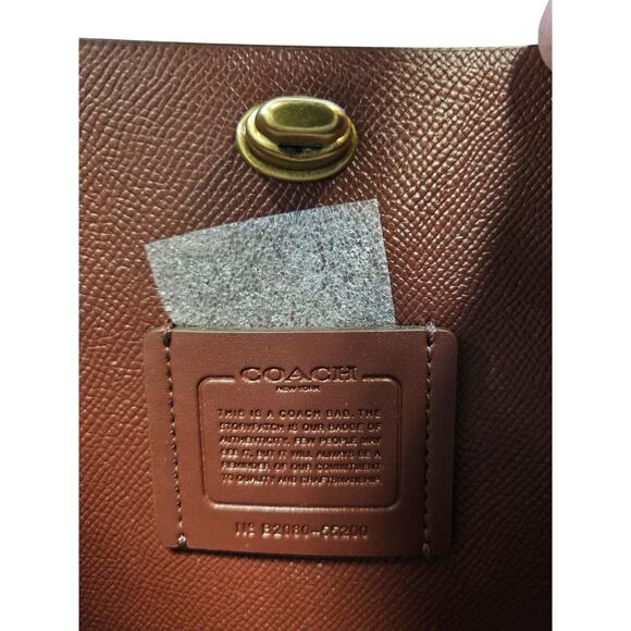 Coach Pink Pebbled Leather Bucket Bag Crossbody Purse Gold Hardware New With Tag - Picture 4 of 4